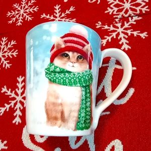 Christmas Holidays Cat Kitties Coffee Chocolate Tea Ironstone Mug